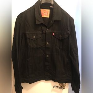 Levis Black Denim Jacket Men's Size Large
